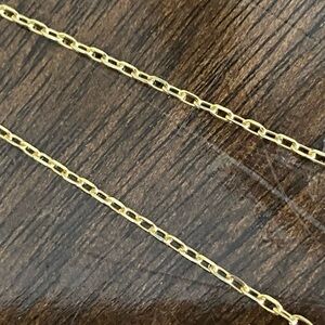 14k Gold paperclip style chain Necklace 1.6g, 20 in